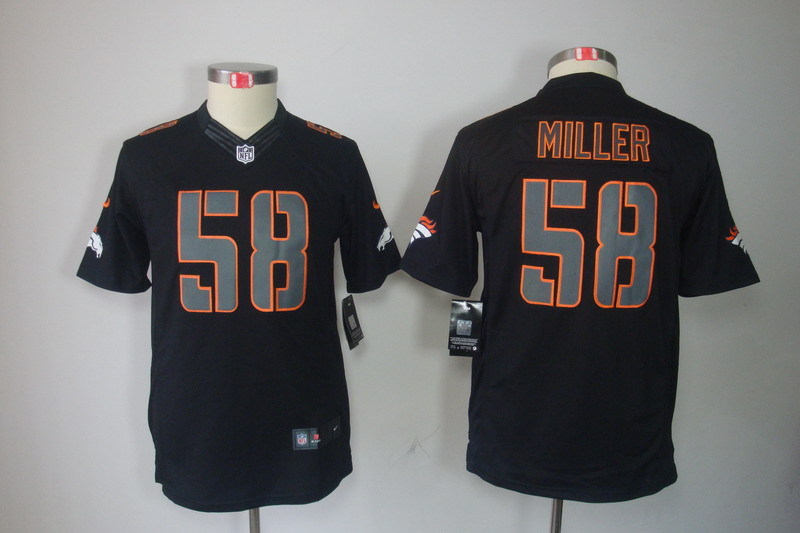 Youth Denver Broncos 58 Miller black NFL Nike jerseys